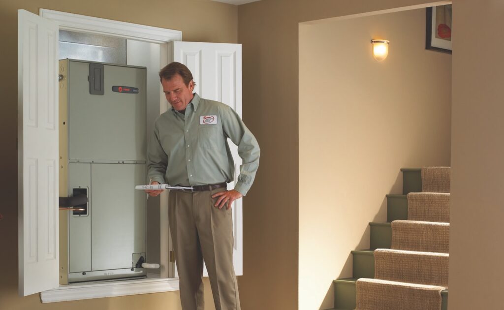 New Electric Furnace Air Handler in Basement