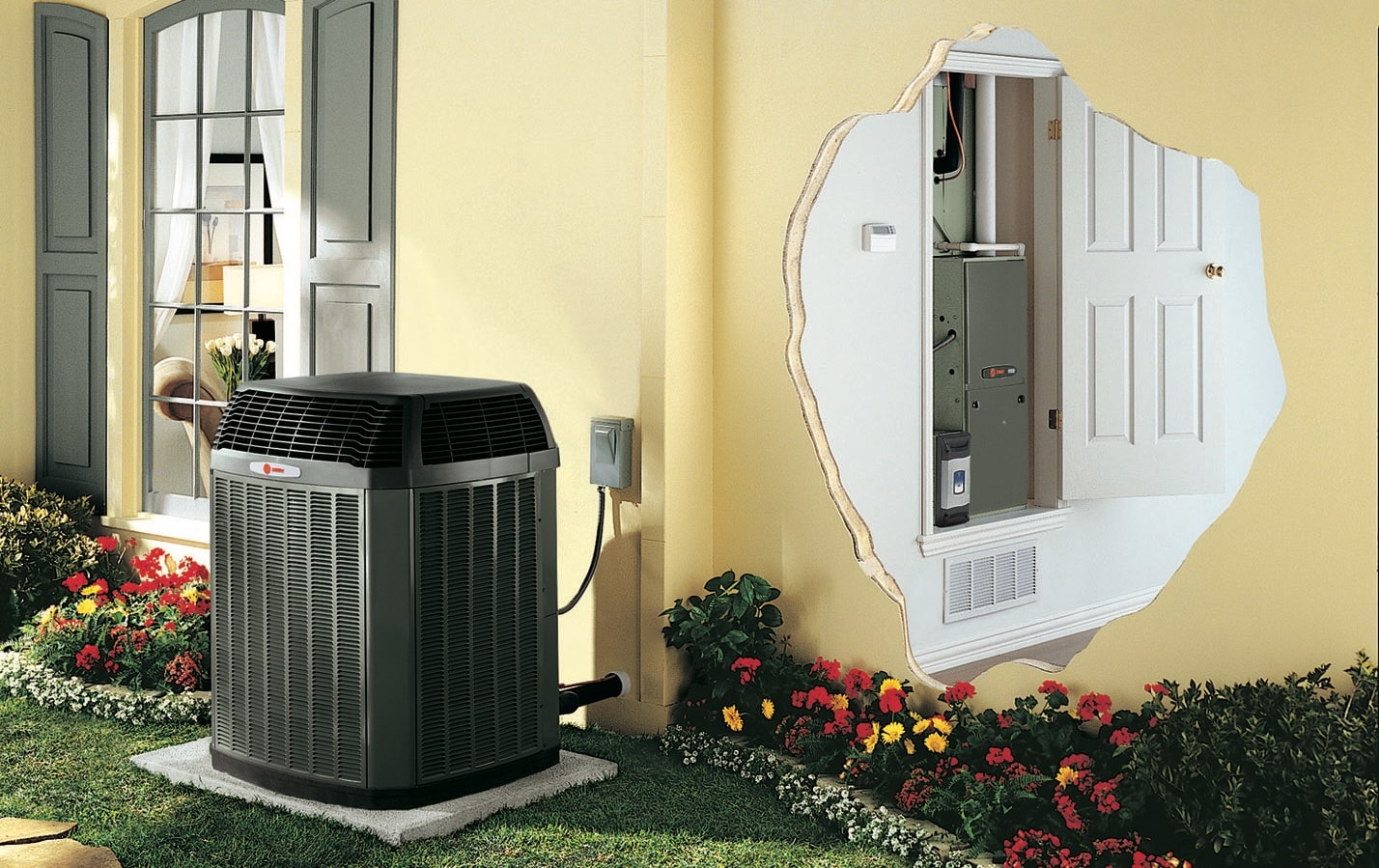 Trane HVAC Heat Pump Indoor Outdoor Unit Combo